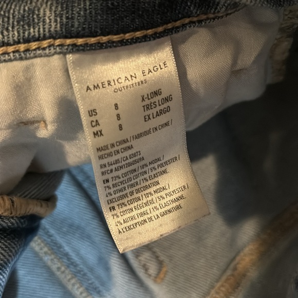 Women’s American Eagle Jeans Size 8 EXTRA LONG - Picture 3 of 3